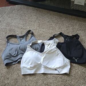 Set of 3 Sports Bras | Size M | Puma Cotton Comfort | Racerback